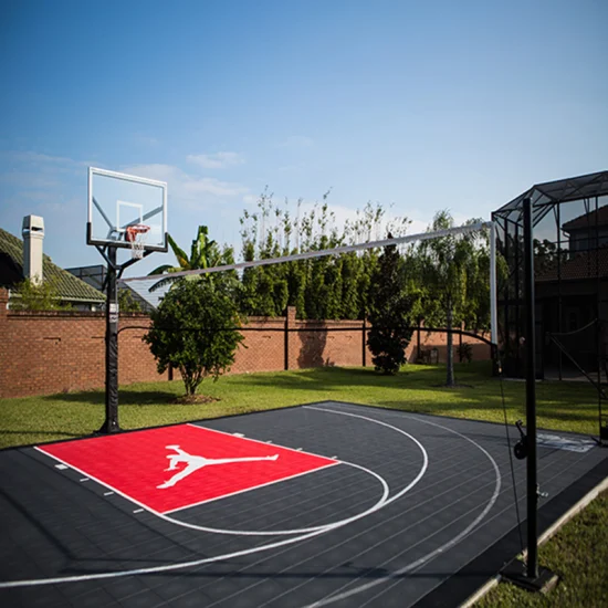 사용된 농구 마루 주거 뒤뜰 법원 가동 가능한 스포츠 표면